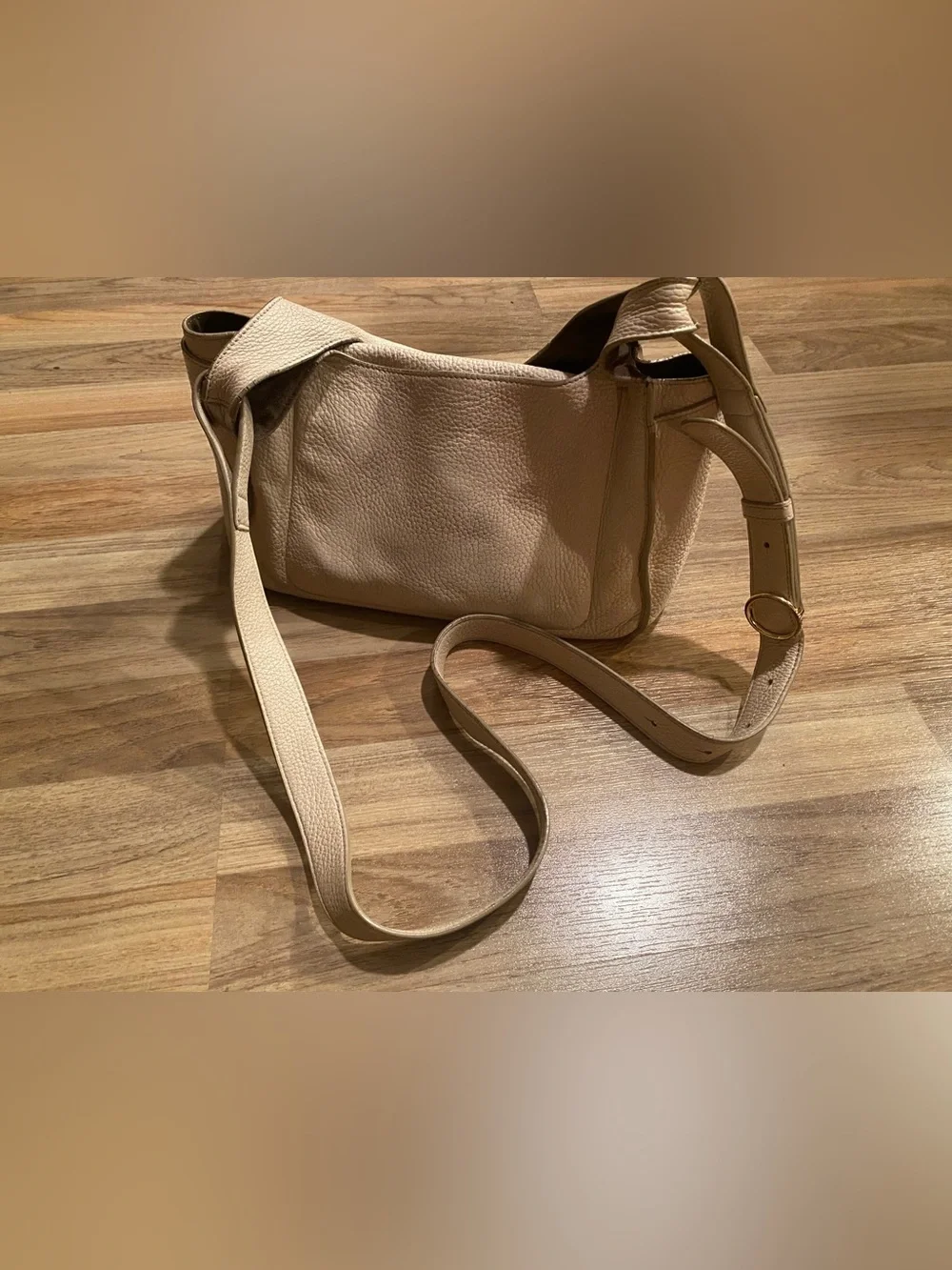 Cuyana Double Loop Minimalist Leather Shoulder Bag - AS IS